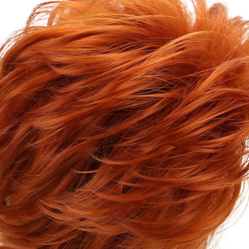 PARTY ZONE Short Orange Cosplay Wig-Man Synthetic Anime Role Play Wigs for Party Jesus Hair Halloween Costume Wig - Image 5